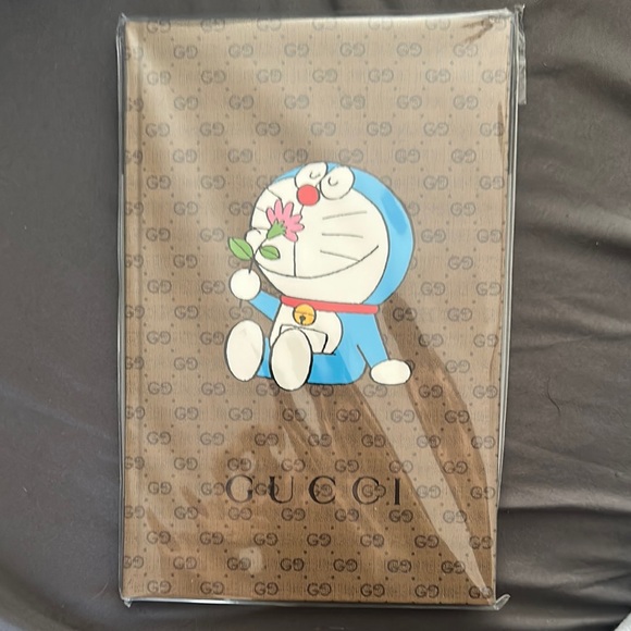 Gucci Brown and Blue Doraemon Notebook - Picture 1 of 3